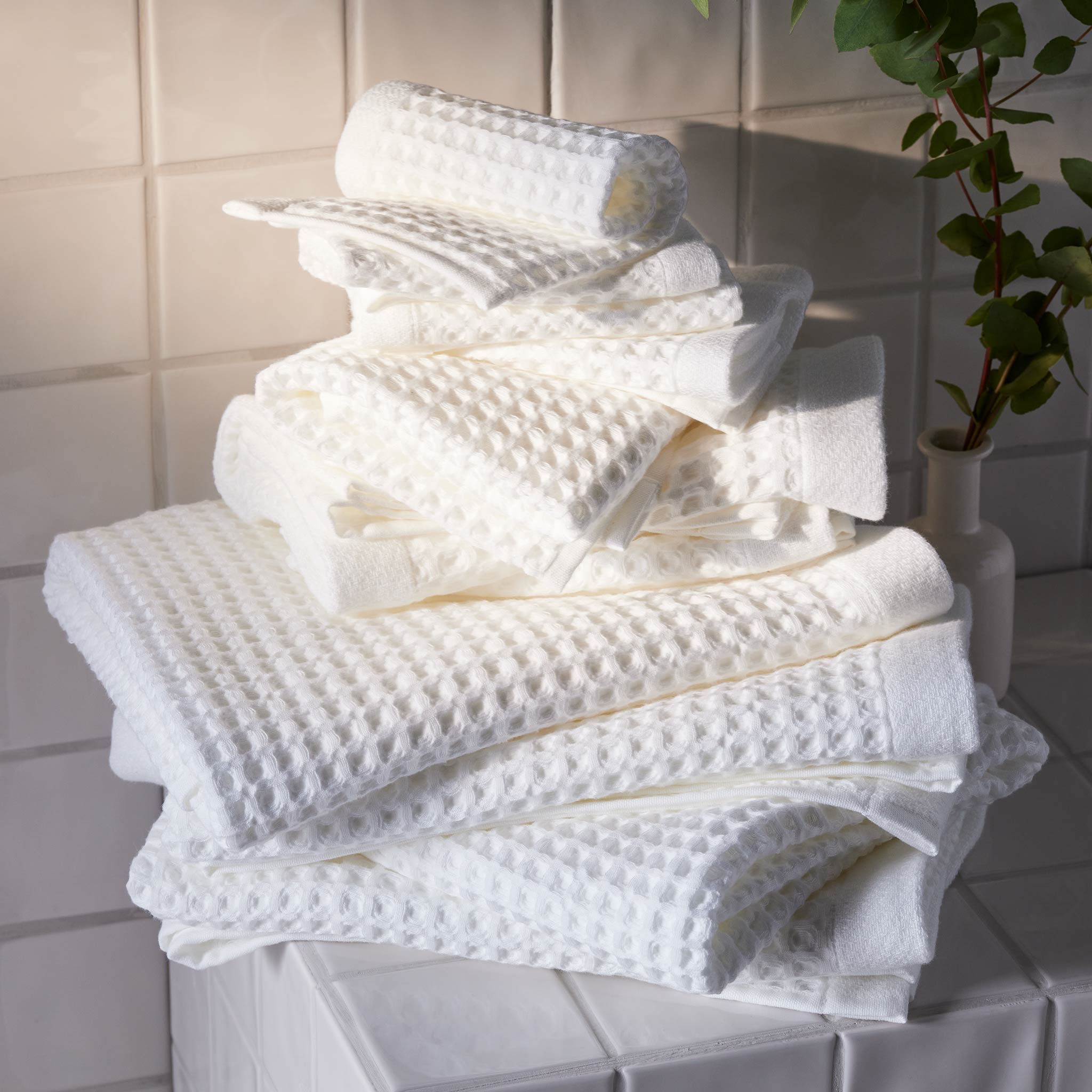 Dreamweave Waffle Bath Towels Set of 2 C6